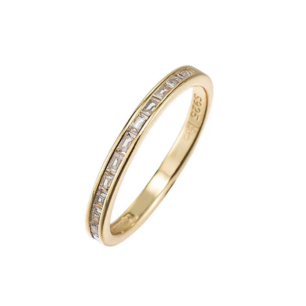 Thin CZ Band Ring