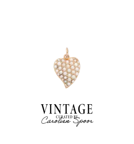 Vintage Pearl Witch's Heart Pendant