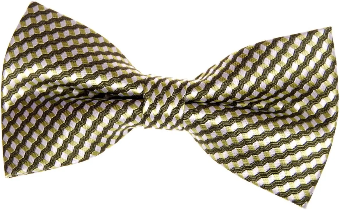 Vintage Three-Colour Polka Dots Woven Pre-tied Bow Tie (4.5")
