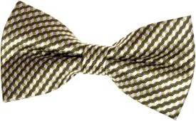 Vintage Three-Colour Polka Dots Woven Pre-tied Bow Tie (4.5")