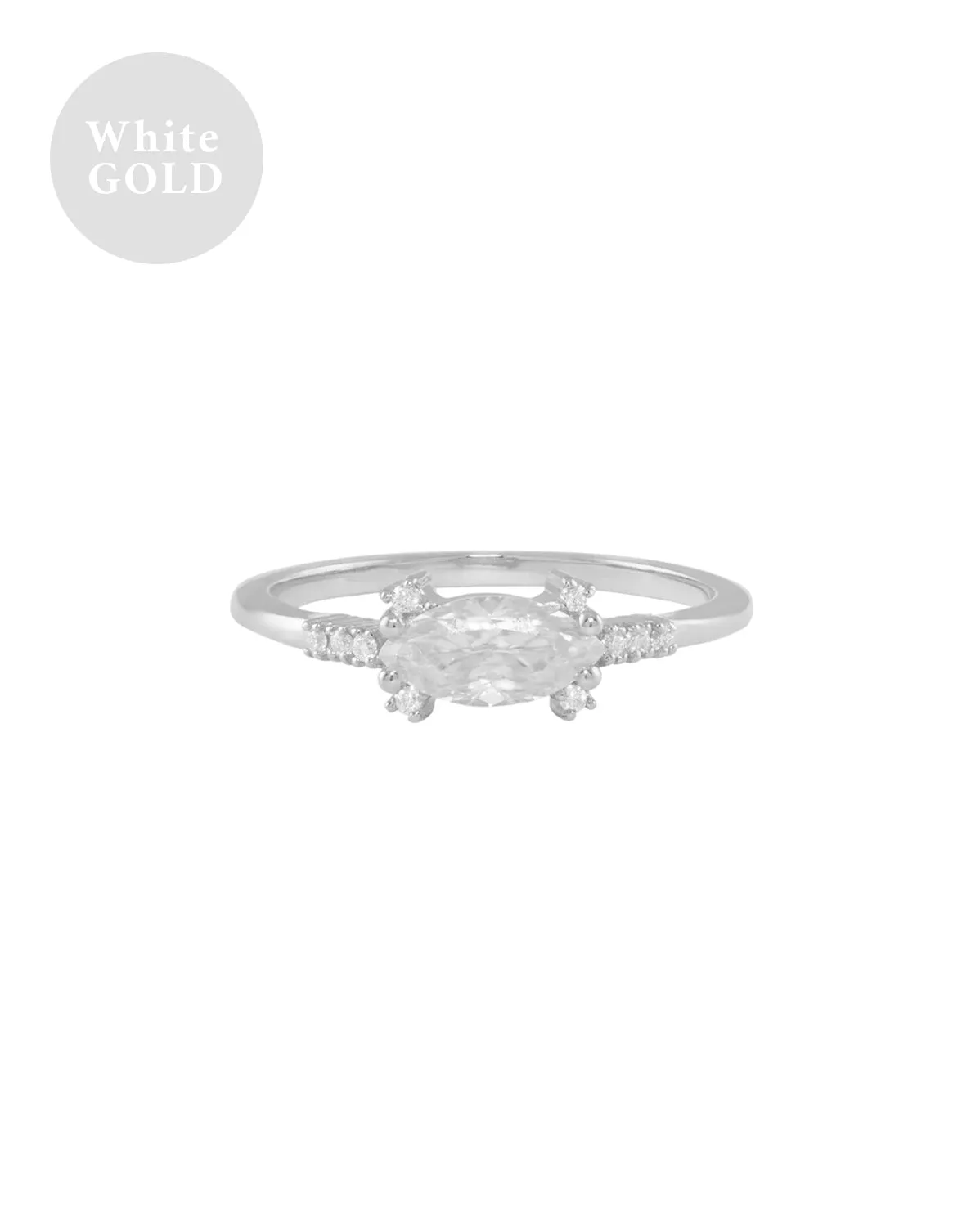 White Gold Amelia Marquise Ring