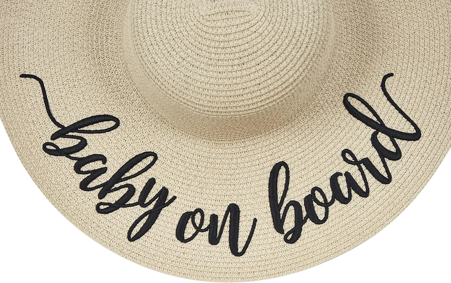 Womens Embroidered Straw Sun Hat Bridal Shower Gift Bachelorette Honeymoon