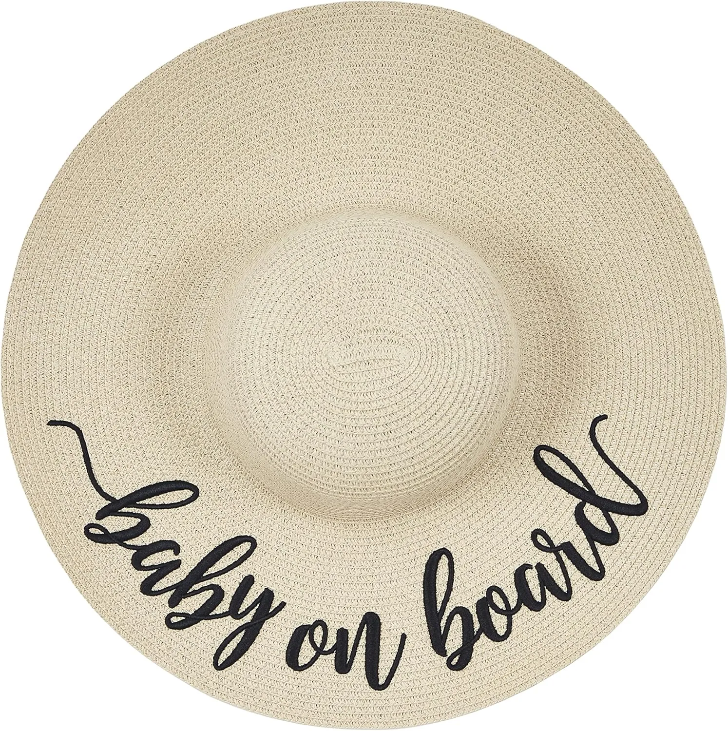 Womens Embroidered Straw Sun Hat Bridal Shower Gift Bachelorette Honeymoon
