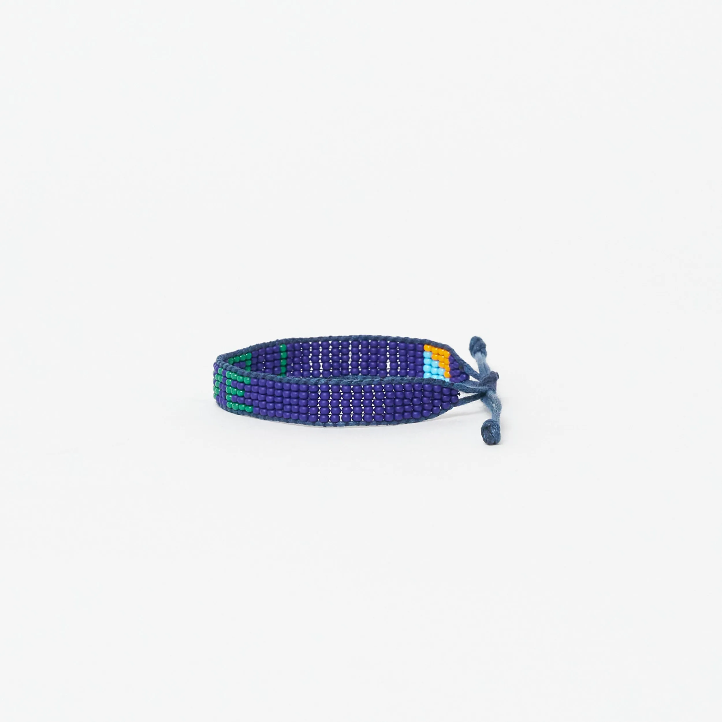 XLarge Woven LOVE Bracelet - Navy/Green