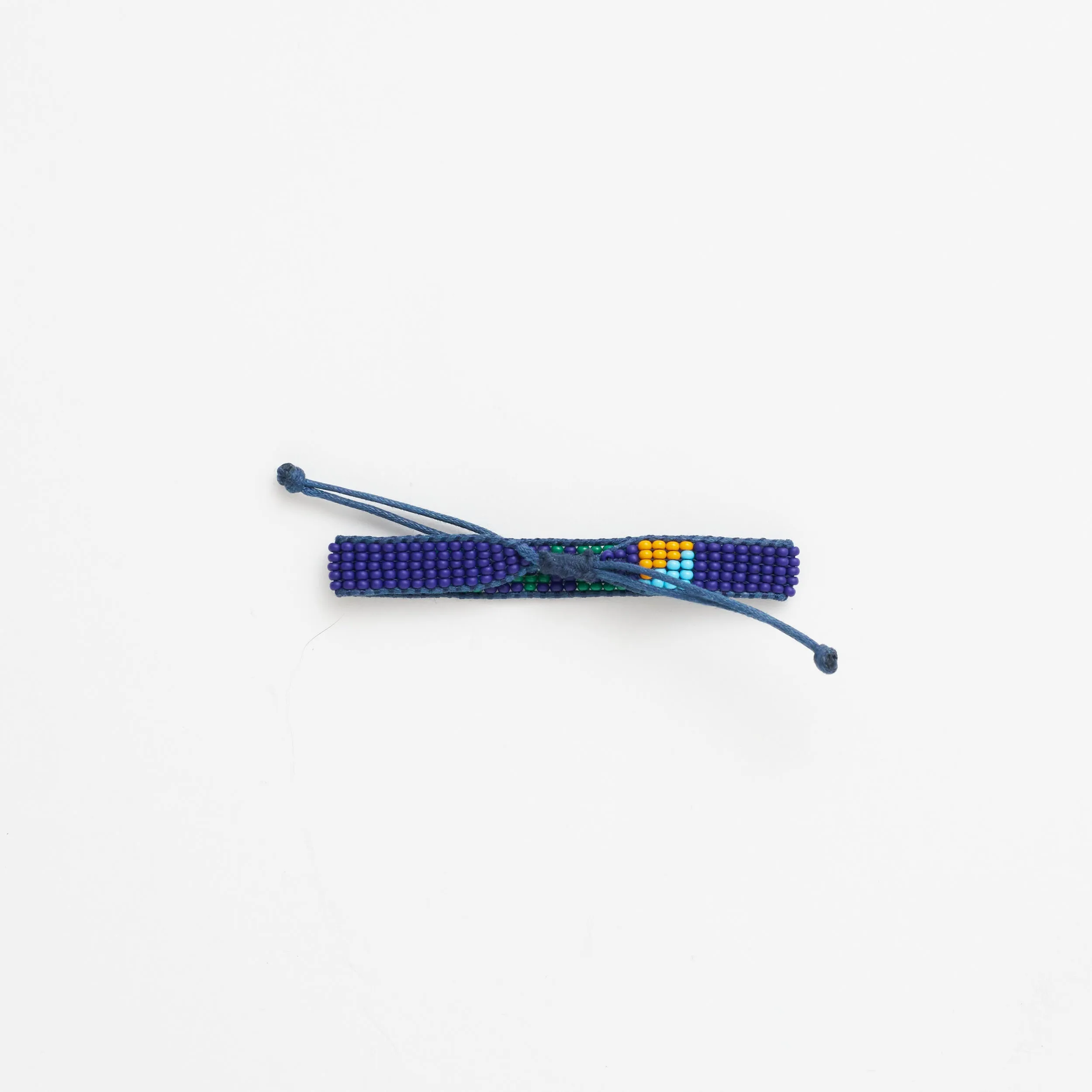 XLarge Woven LOVE Bracelet - Navy/Green