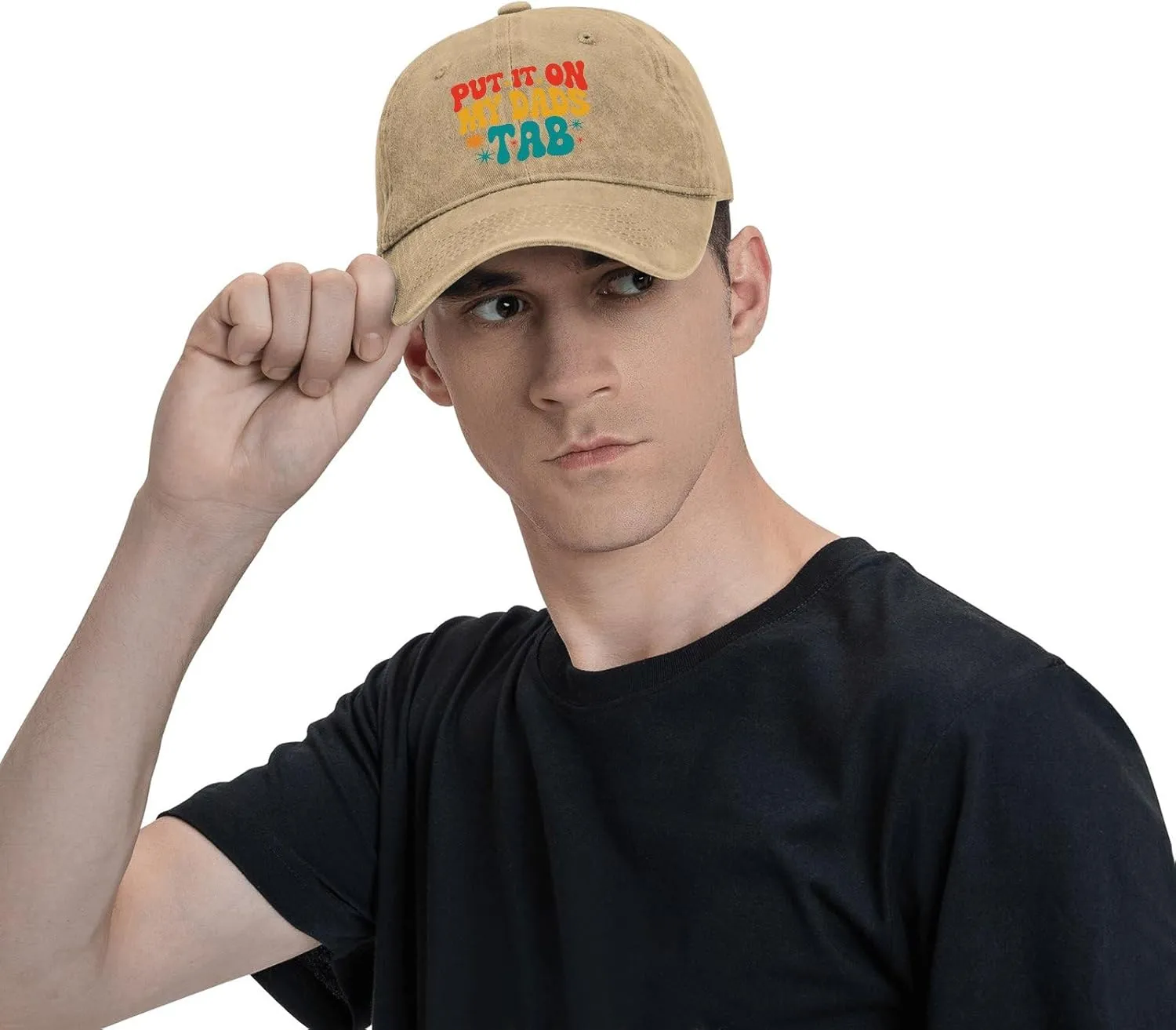 Your Dad is My Cardio Hat for Womens Washed Distressed Baseball Cap Funny Washed Dad Hat Fitted