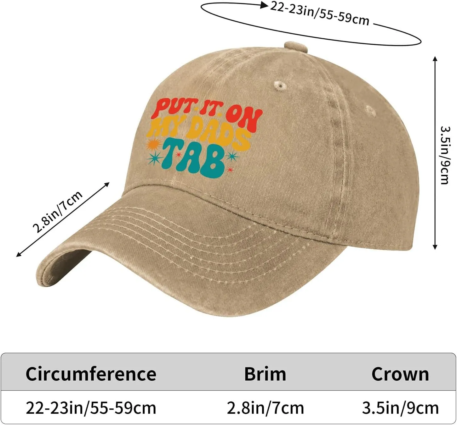 Your Dad is My Cardio Hat for Womens Washed Distressed Baseball Cap Funny Washed Dad Hat Fitted