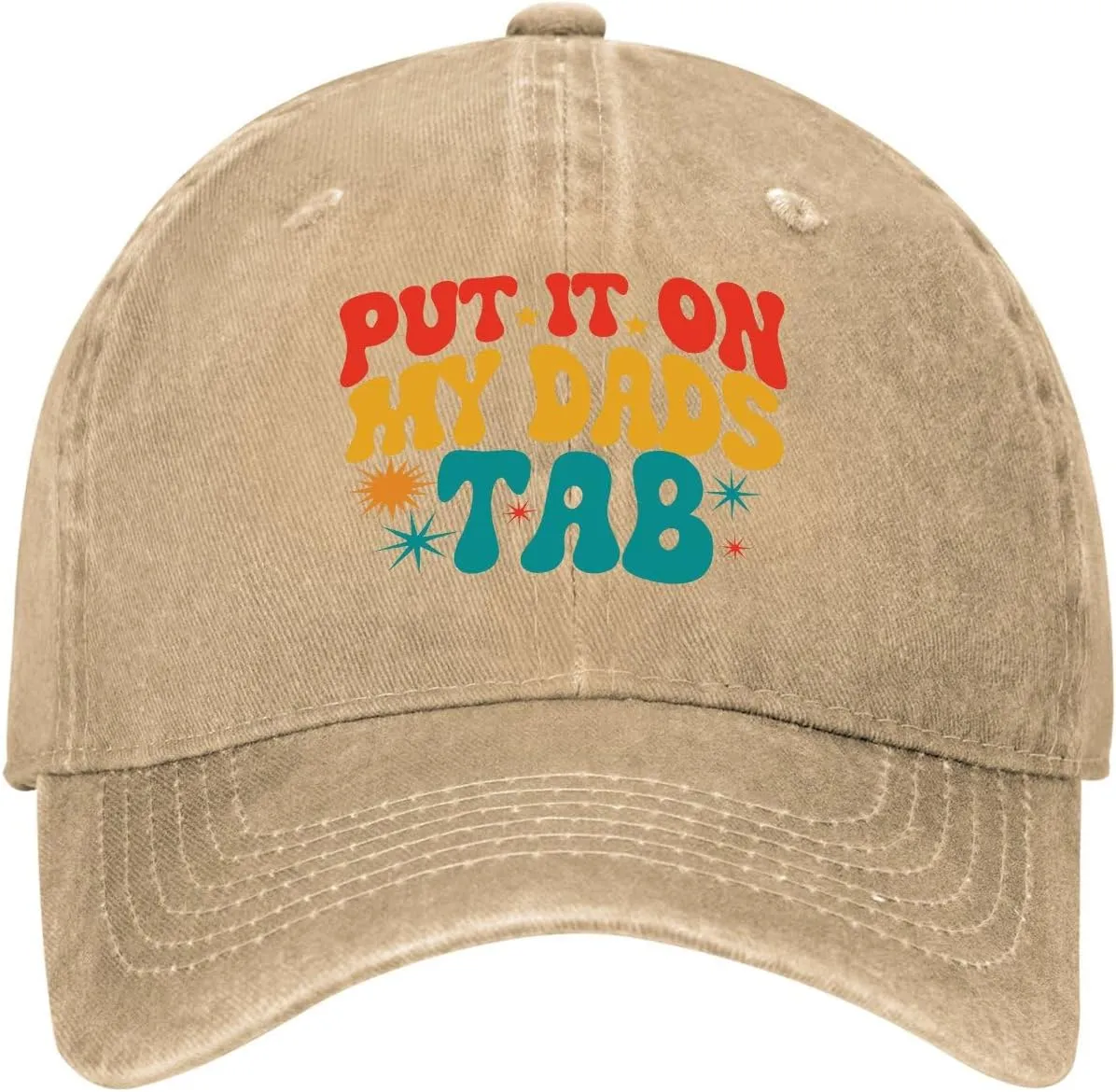 Your Dad is My Cardio Hat for Womens Washed Distressed Baseball Cap Funny Washed Dad Hat Fitted